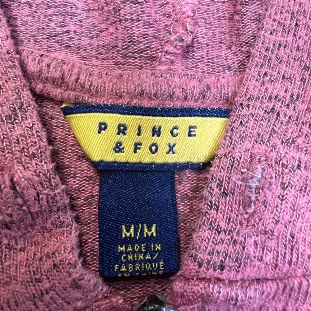 Pink Prince & Fox zip up hoodie in size M. - Picture 2 of 6